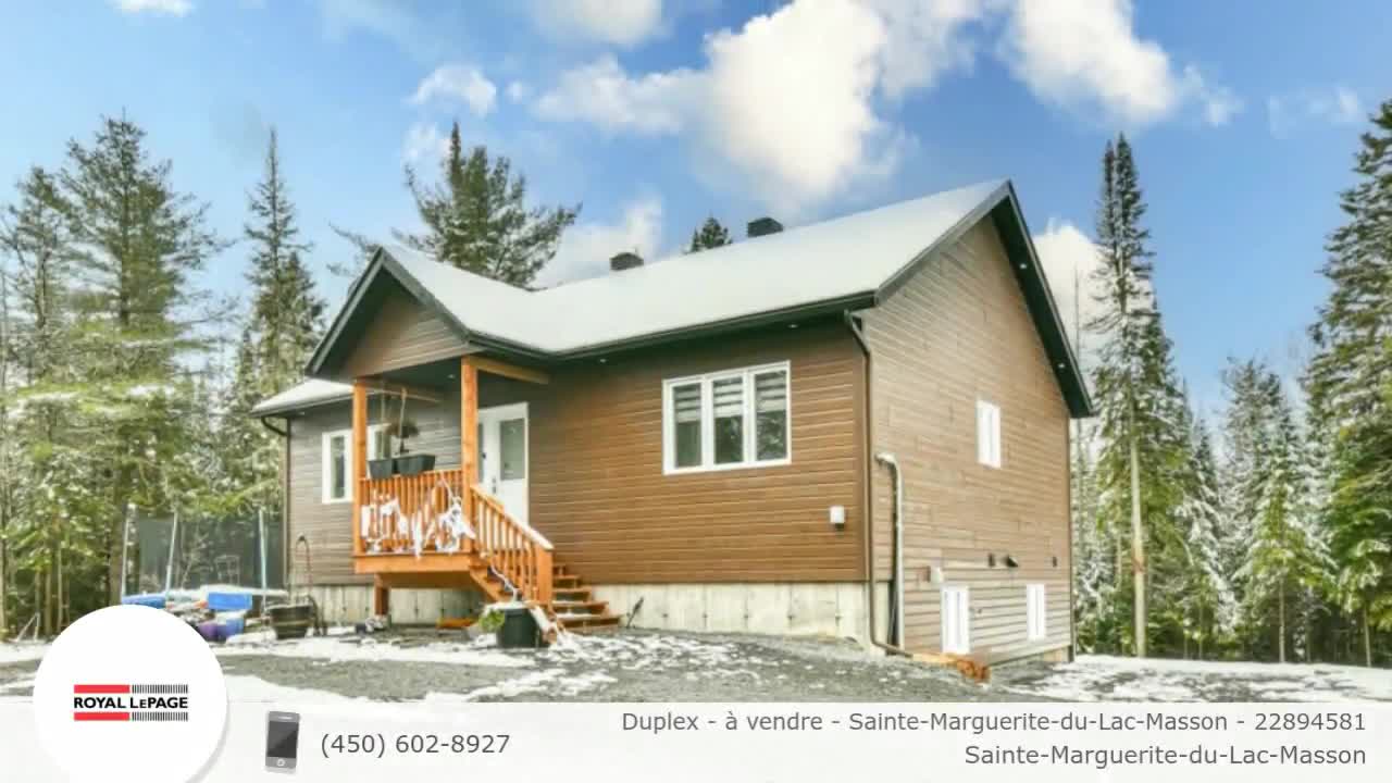 Duplex à vendre SainteMargueriteduLacMasson 22894581